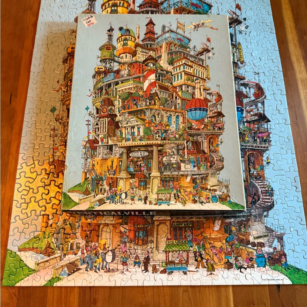 Verticalville Vintage Springbok 500 Piece Puzzle From 1977